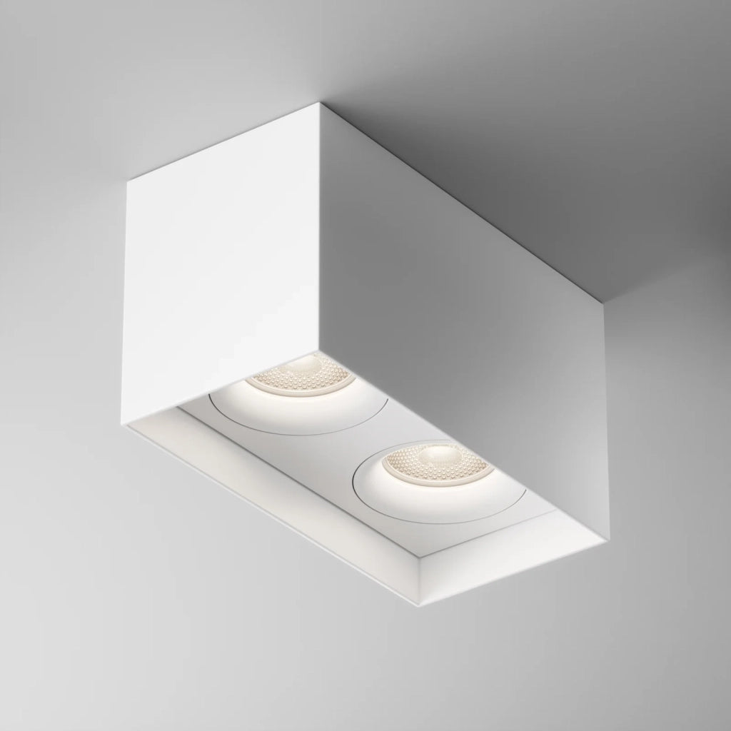 Maytoni Lampada da soffitto Slim 2 luci GU10 bianco alluminio