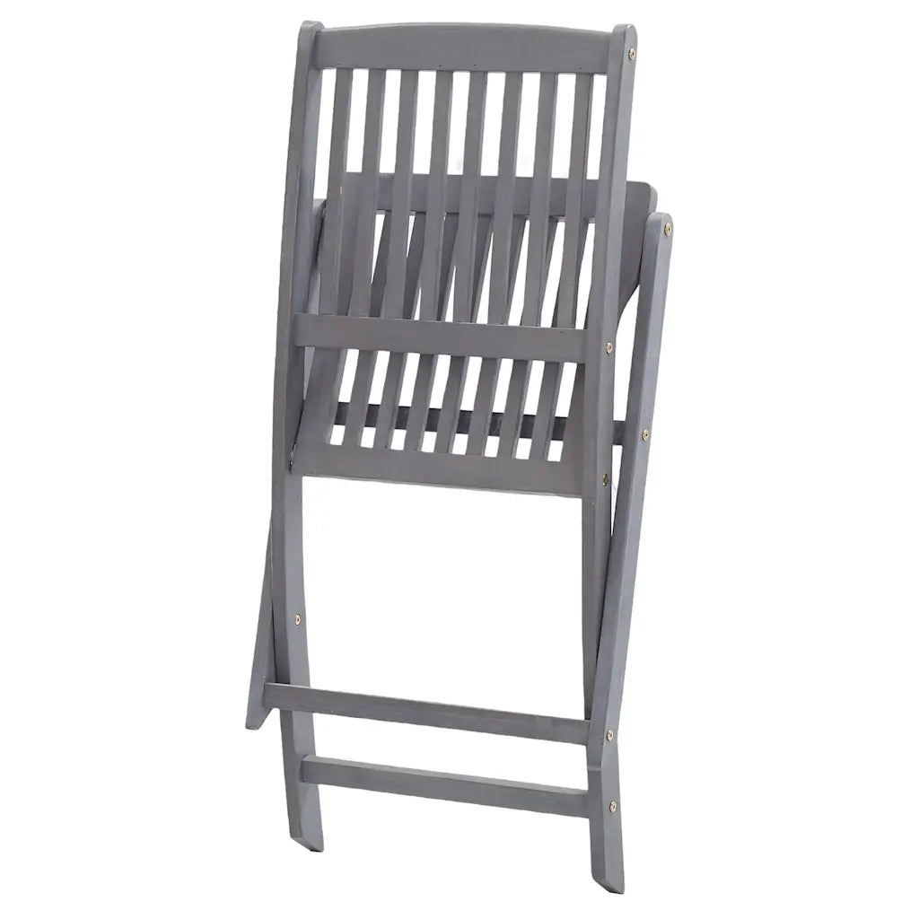 Sedie da Giardino Pieghevoli 8 pz con Cuscini Massello Acacia 3078296