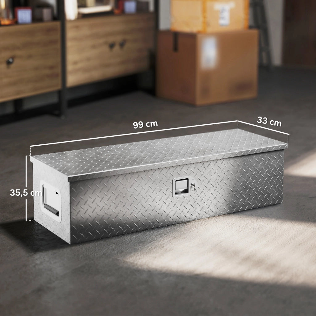 Cassetta portattrezzi in alluminio ¨C Xylo ¨C 99x33x25,5 cm argento