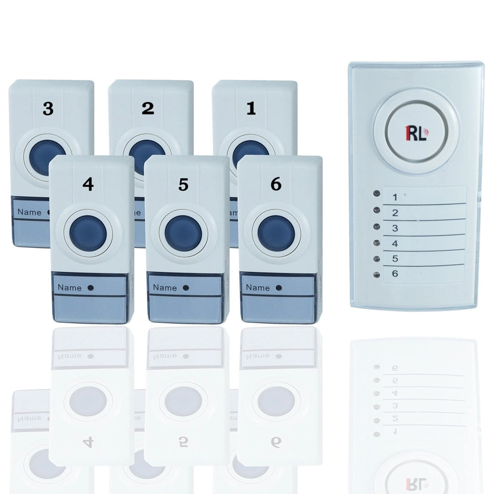Trade Shop - Campanello Wireless Senza Fili Casa Ufficio Con 6 Zone Porte Separate Digitale -