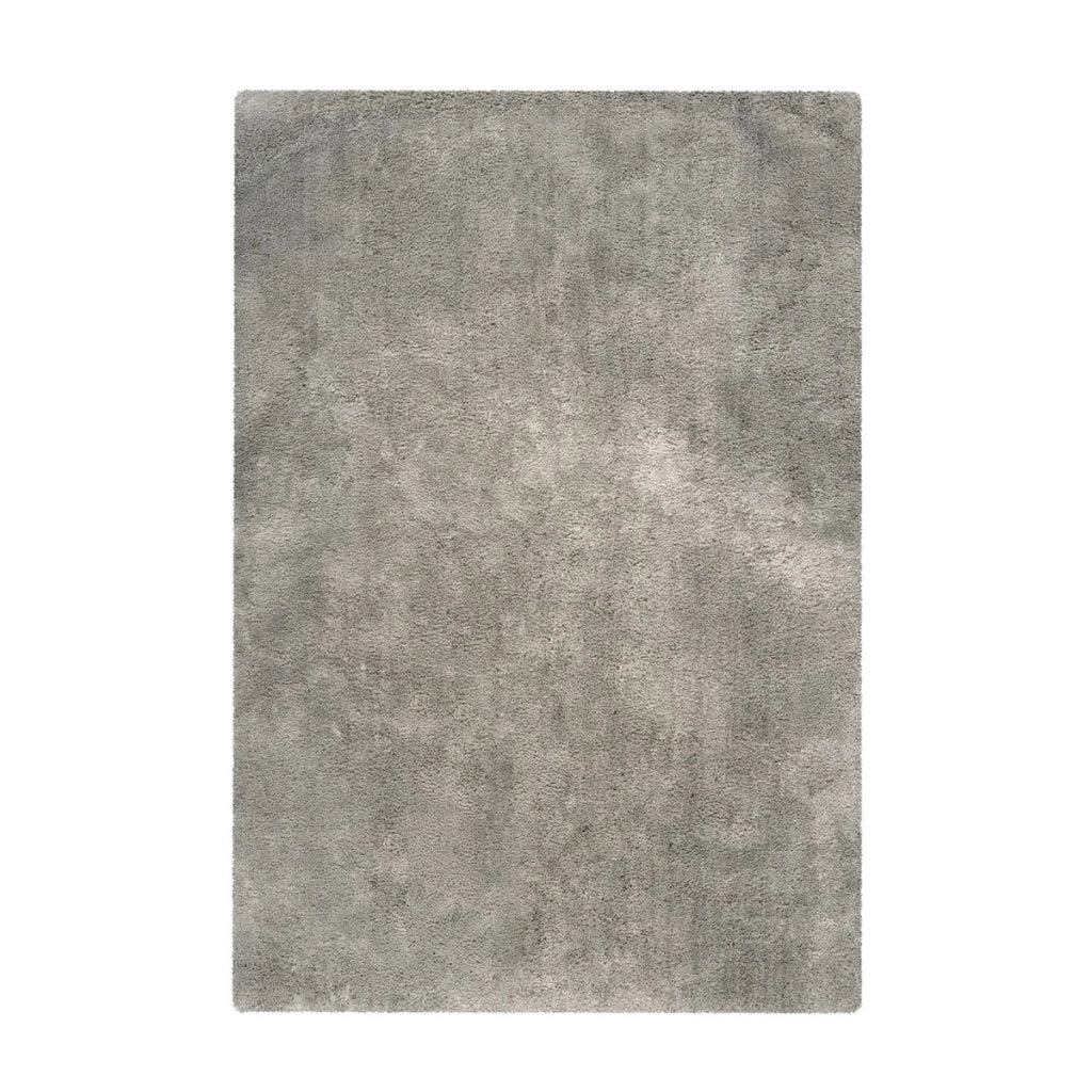 Tappeto a pelo lungo Bali in microfibra grigio argento