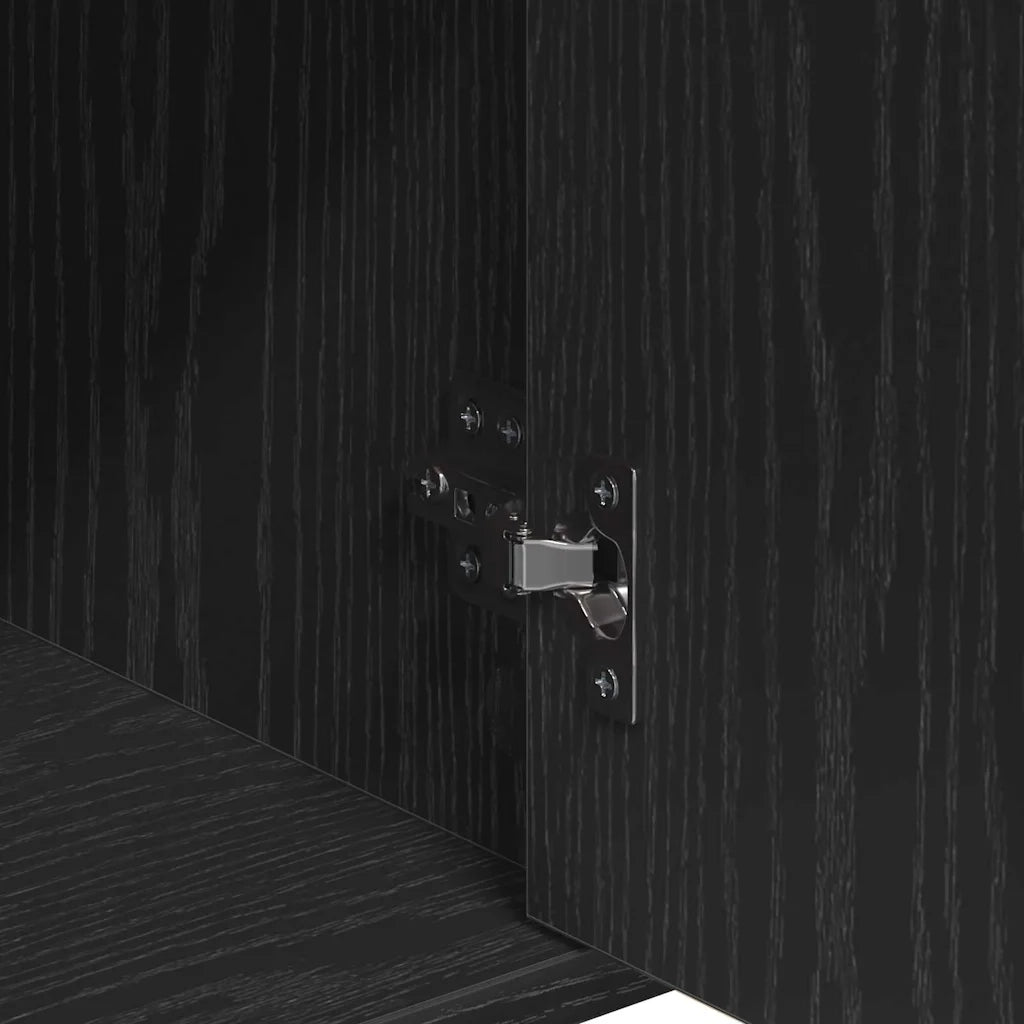 Credenza | Madia | Buffet da pranzo | Armadio da pranzo Rovere Nero 60 x 31 x 70 cm Legno multistrato