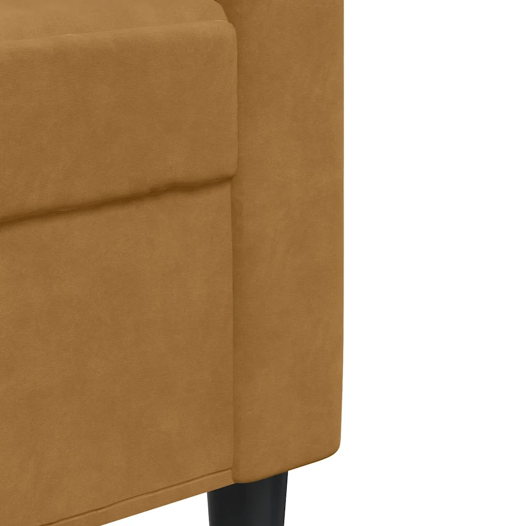 Poltrona | Sedia Relax Marrone 60 cm Velluto