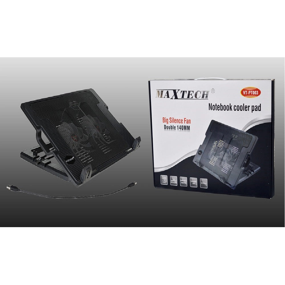 Trade Shop - Ventola Raffreddamento Base Dissipatore 140mm Cool Pc Pad Notebook Maxtech Vt-pt003 -