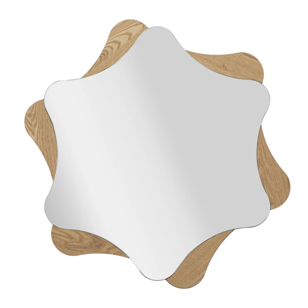 Specchio con Cornice VKH482, Marrone, MDF, 80x1x80 cm