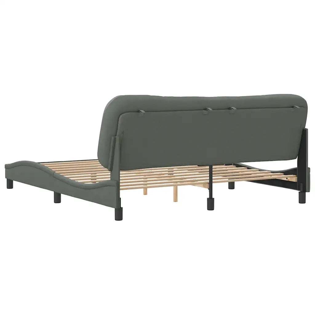 Giroletto senza Materasso Hvar Grigio Scuro 180x200 cm Tessuto