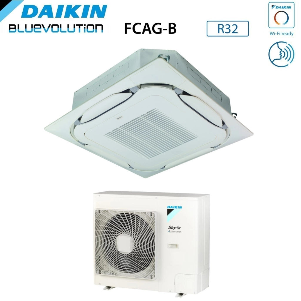 Climatizzatore Condizionatore Daikin Bluevolution a Cassetta Round Flow 24000 Btu FCAG71B + AZAS71MV1 R-32 Wi-Fi Optional con Griglia Standard Inclusa