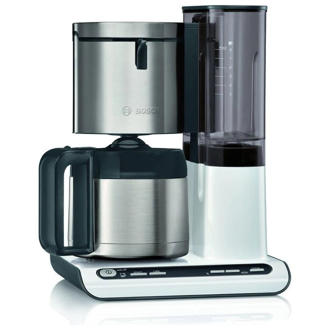 Bosch TKA8A683 Styline Macchina da caffe' con Filtro Caraffa Termica 1,1 L 8 tazze 1100 W colore Nero Bianco