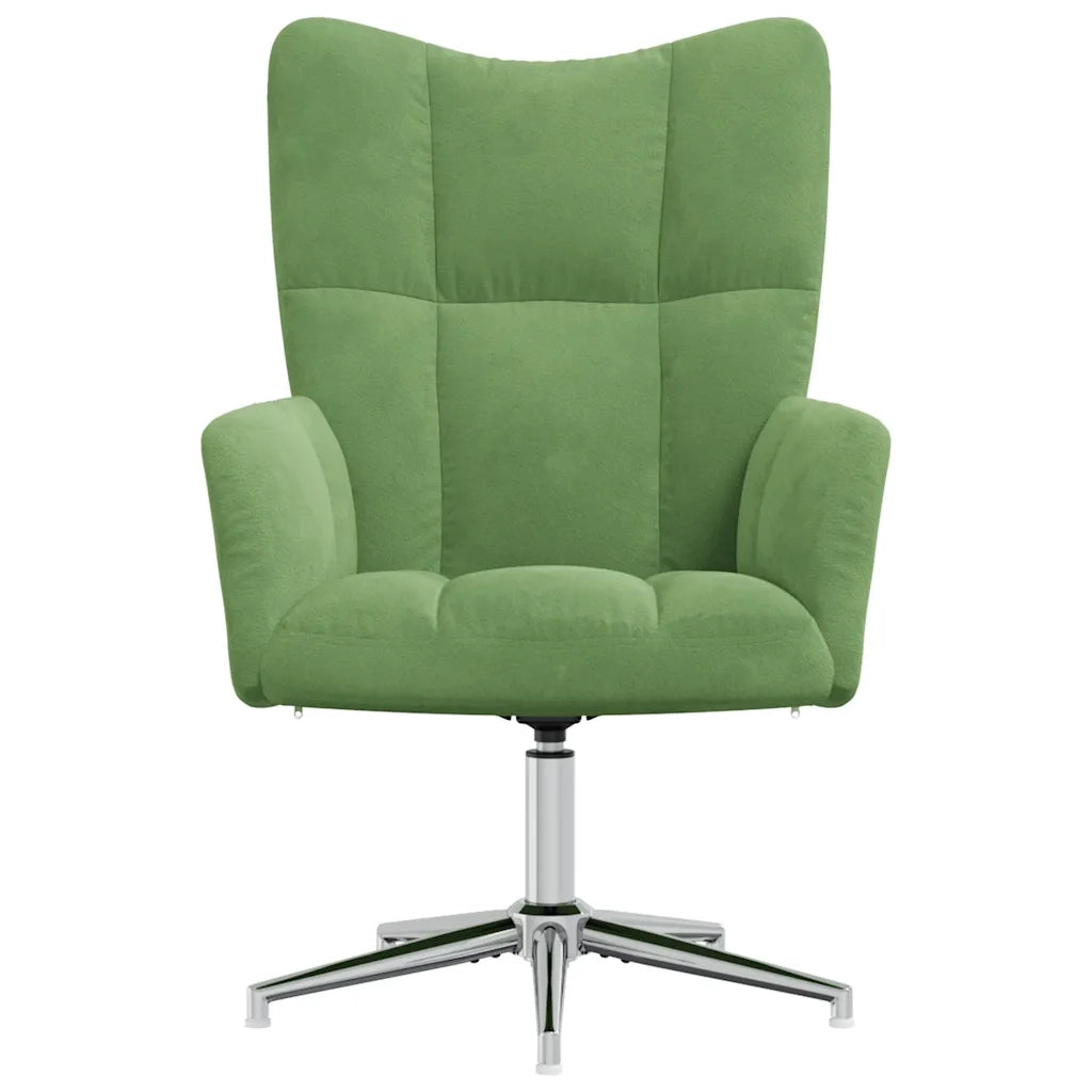 Sedia Relax Verde Chiaro in Velluto 328120