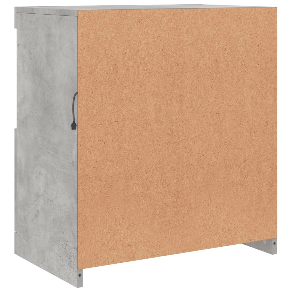Buffet credenza cassettiera mobiletto mobile contenitore organizer per cucina soggiorno salotto con luci LED 60,5 x 37 x 67 cm grigio 02_0030004