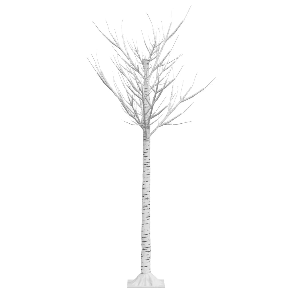 Albero Natale 156 LED 1,5m Salice Bianco Freddo Interno Esterno 332955