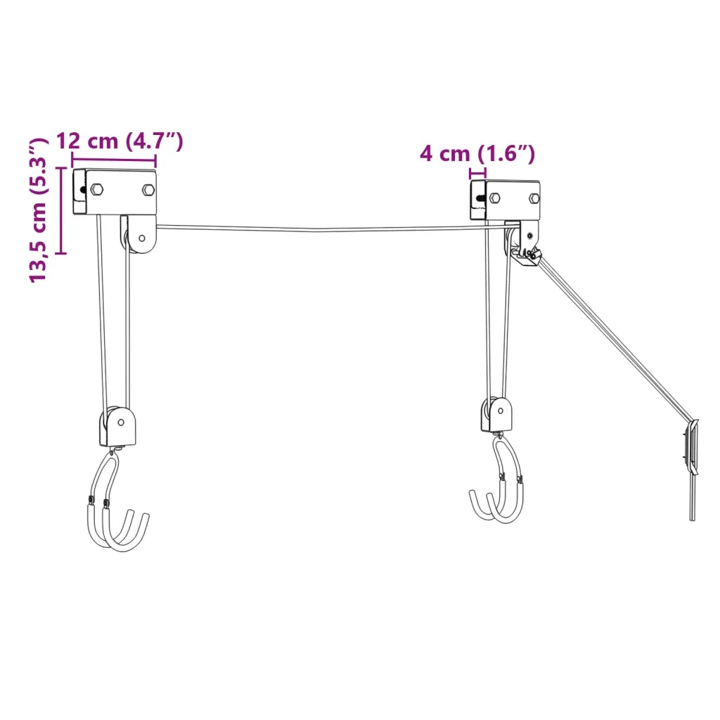 Sollevatore per Bici con Supporto a Soffitto 57 kg CFW8196482