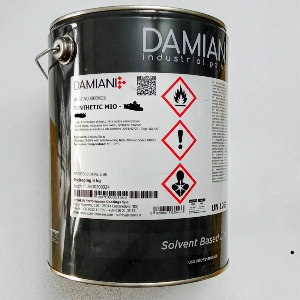 Damiani 5kg netto fondo protettivo antiruggine per ferro, colori grigio