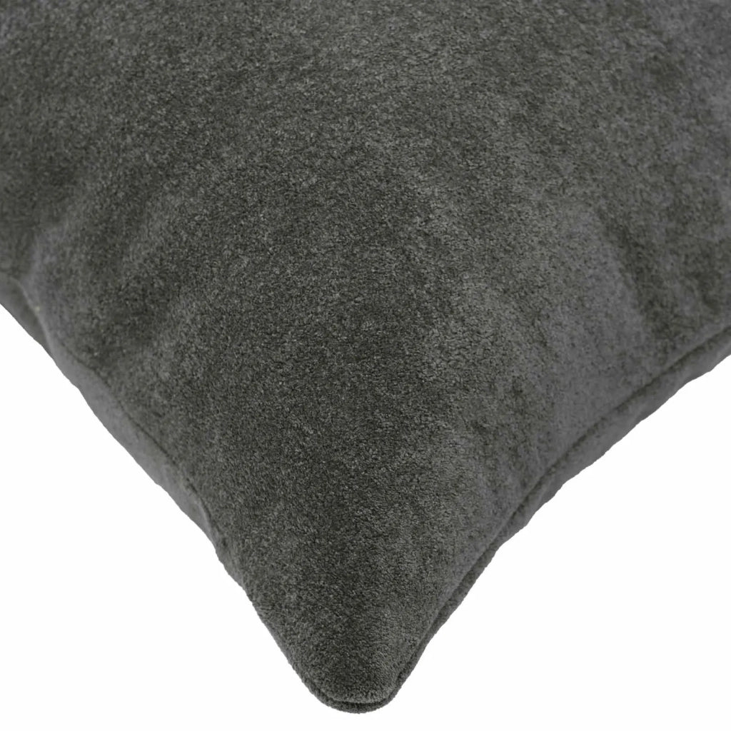 Cuscino con cuscino HEERLEN 2 pz Antracite Fleece in microfibra 927434