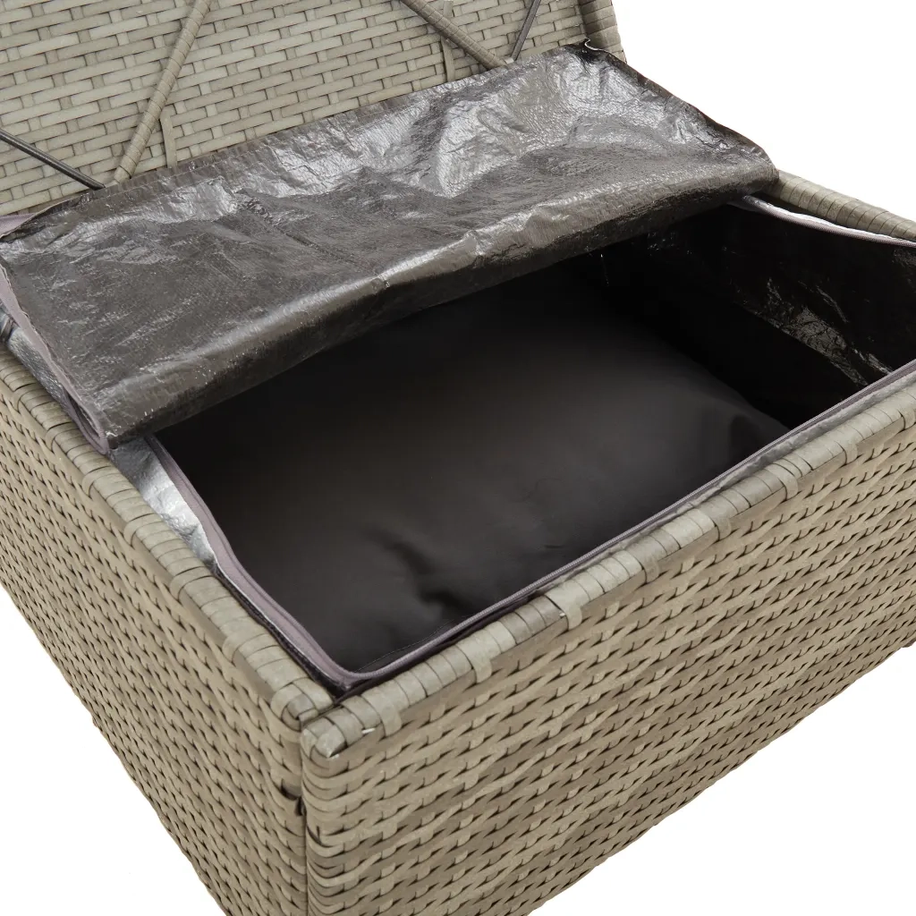 Set Divani da Giardino 3 pz con Cuscini in Polyrattan Grigio 318679