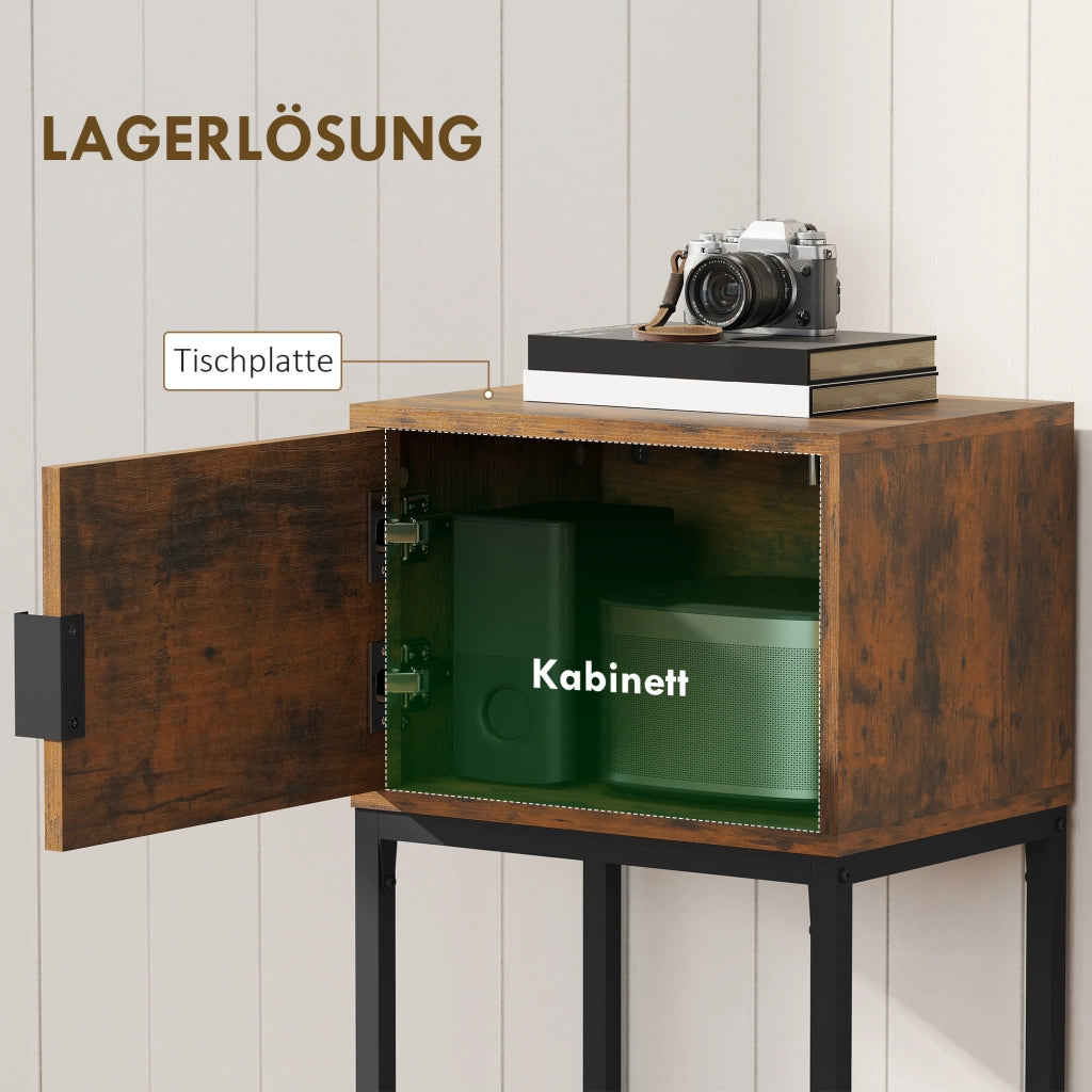 Tavolino console ¨C Minimal ¨C marrone rustico 40x30x76