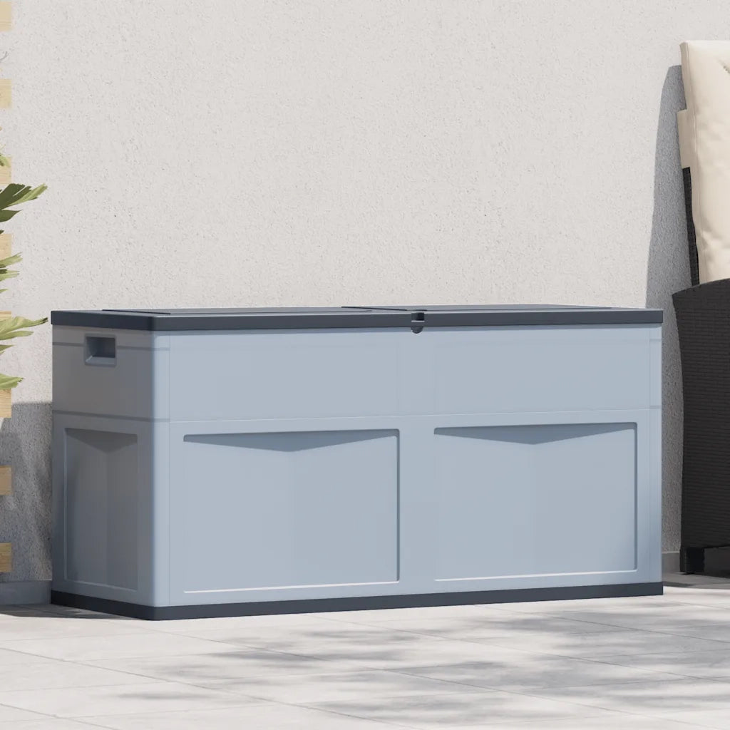 Baule da Giardino 320 L Grigio Nero 45689