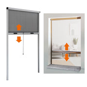 Zanzariera a Rullo per Finestra Flash Misure Personalizzabili Formato: 140x160 mm, Colore: Bronzo