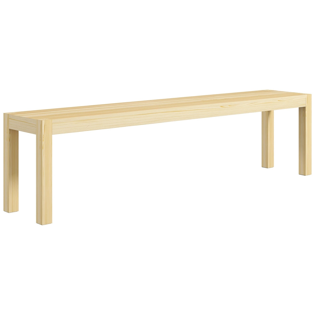 Panca 175x33x45 cm 3 posti in legno di pino naturale