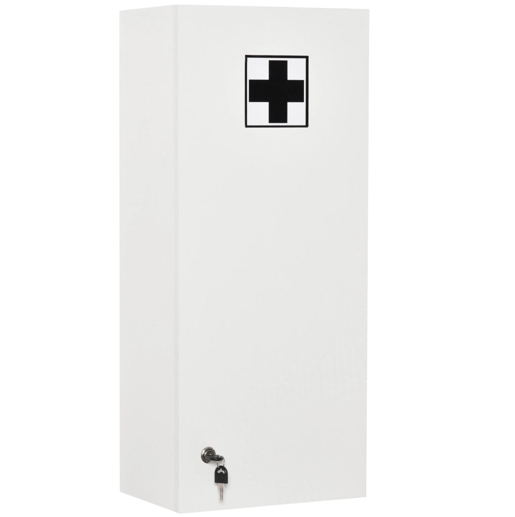 Armadio medico a muro chiudibile con ripiani regolabili, 30x20x70 cm, ideale per casa e ufficio