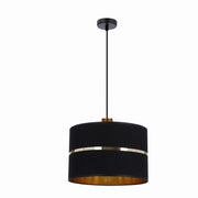 Lampada a sospensione Candellux Assam Ø30 E27 nero/ottone