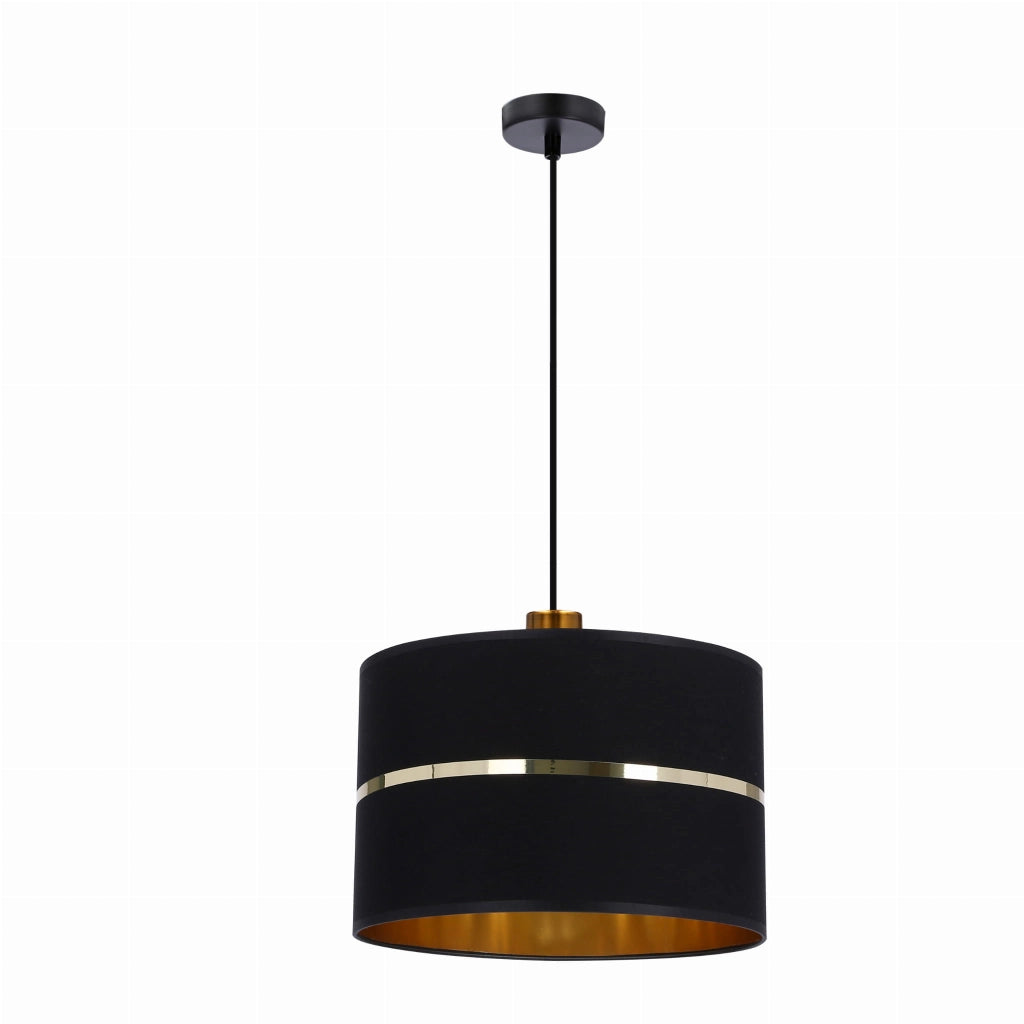 Lampada a sospensione Candellux Assam Ø30 E27 nero/ottone