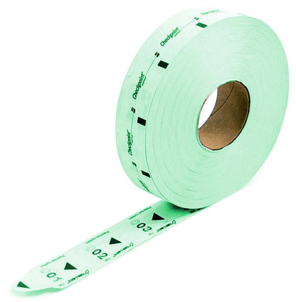 24000 Tickets per Distributore Eliminacode D900 Confezione 6 Rotoli x 4000 Visel Verdi