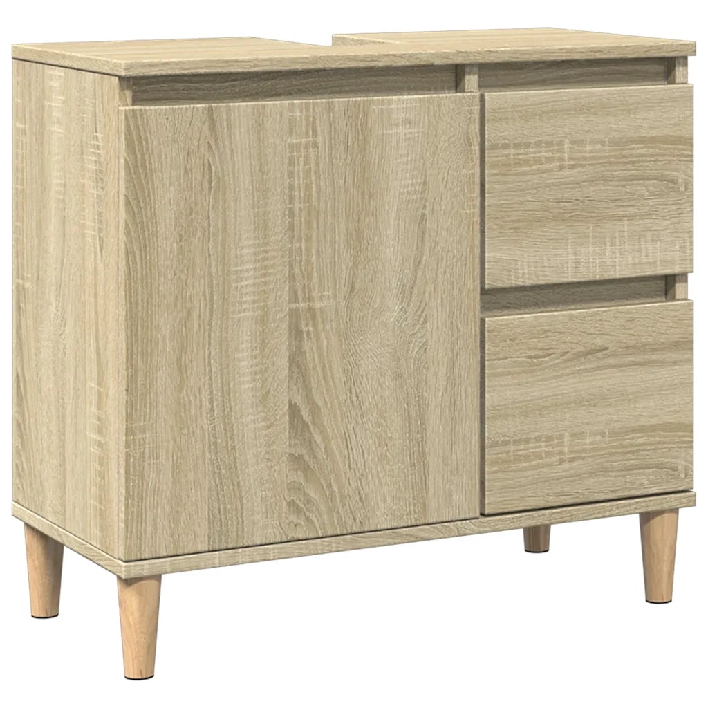 Armadietto da Bagno Rovere Sonoma 65x33x60 cm Legno Multistrato 847406