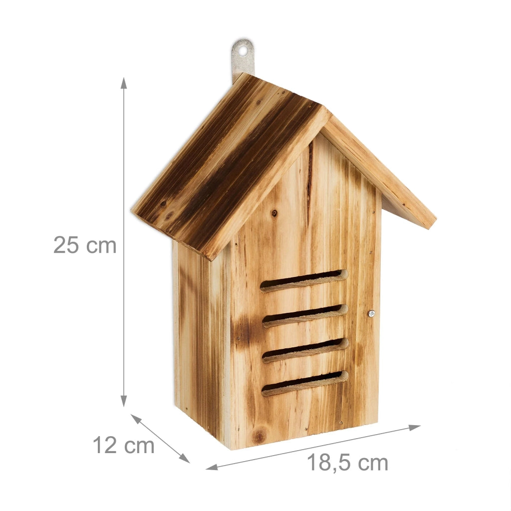 Hotel per insetti rifugio sospeso giardino apertura facile 25 x 15 x 10 cm in legno naturale 13_0015255