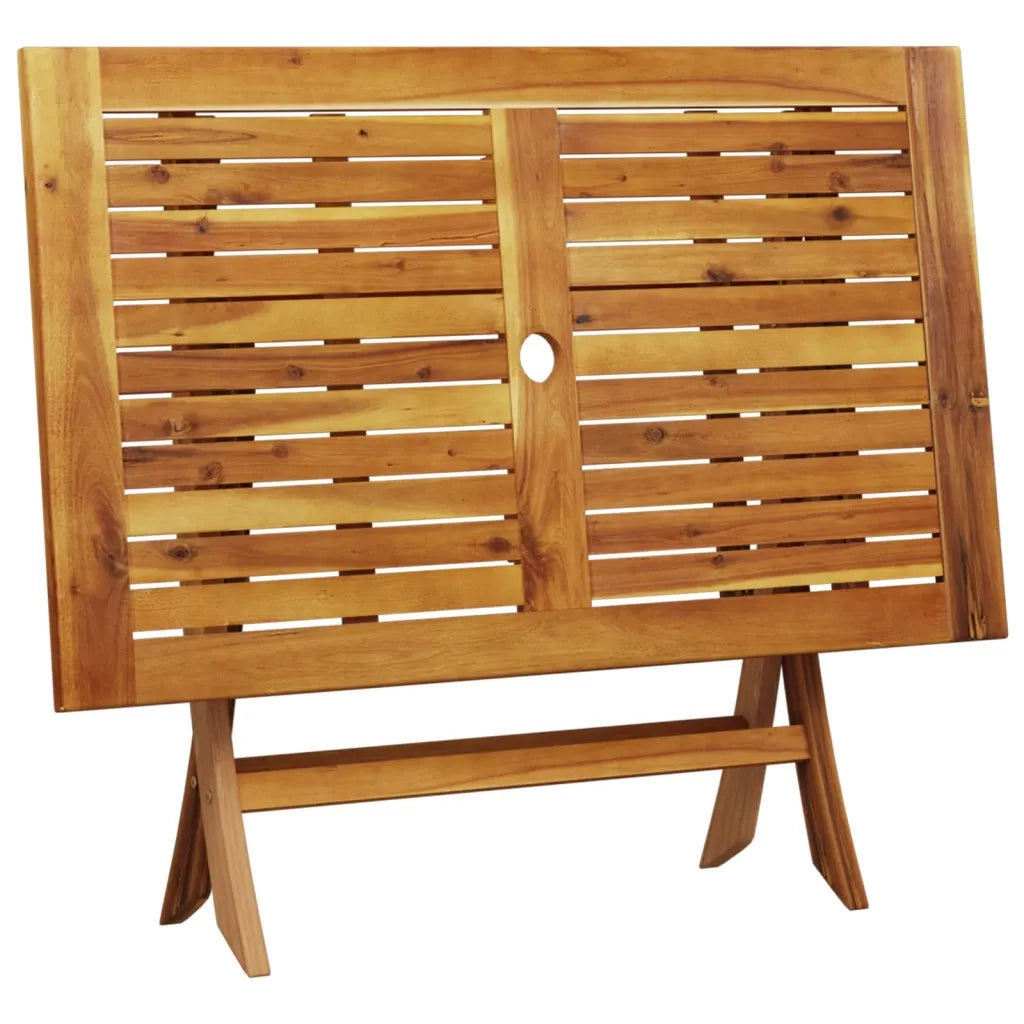 Set Pranzo da Giardino 5pz | Set Salotto da Giardino Crema in Tessuto e Legno Massello