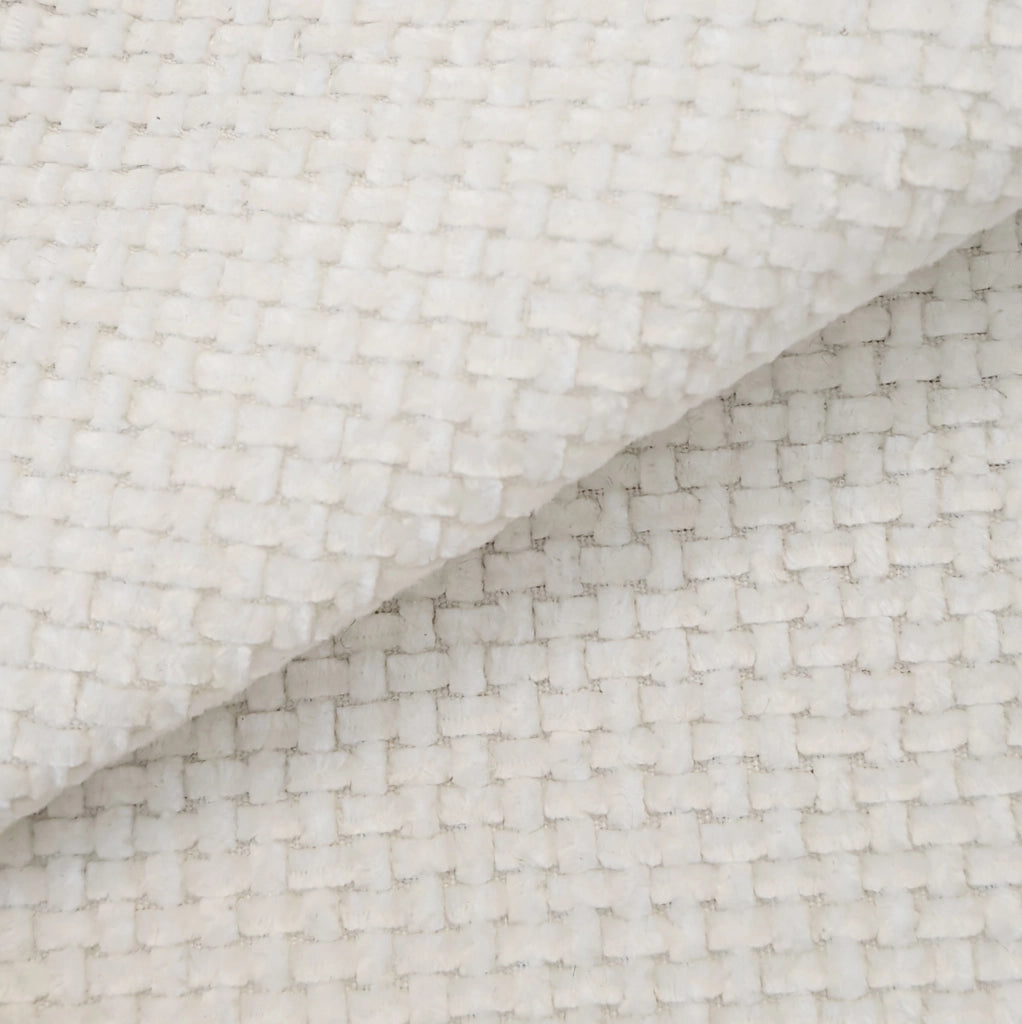 Divano angolare a U modulare 336x168x85 cm in tessuto bianco, senza montaggio