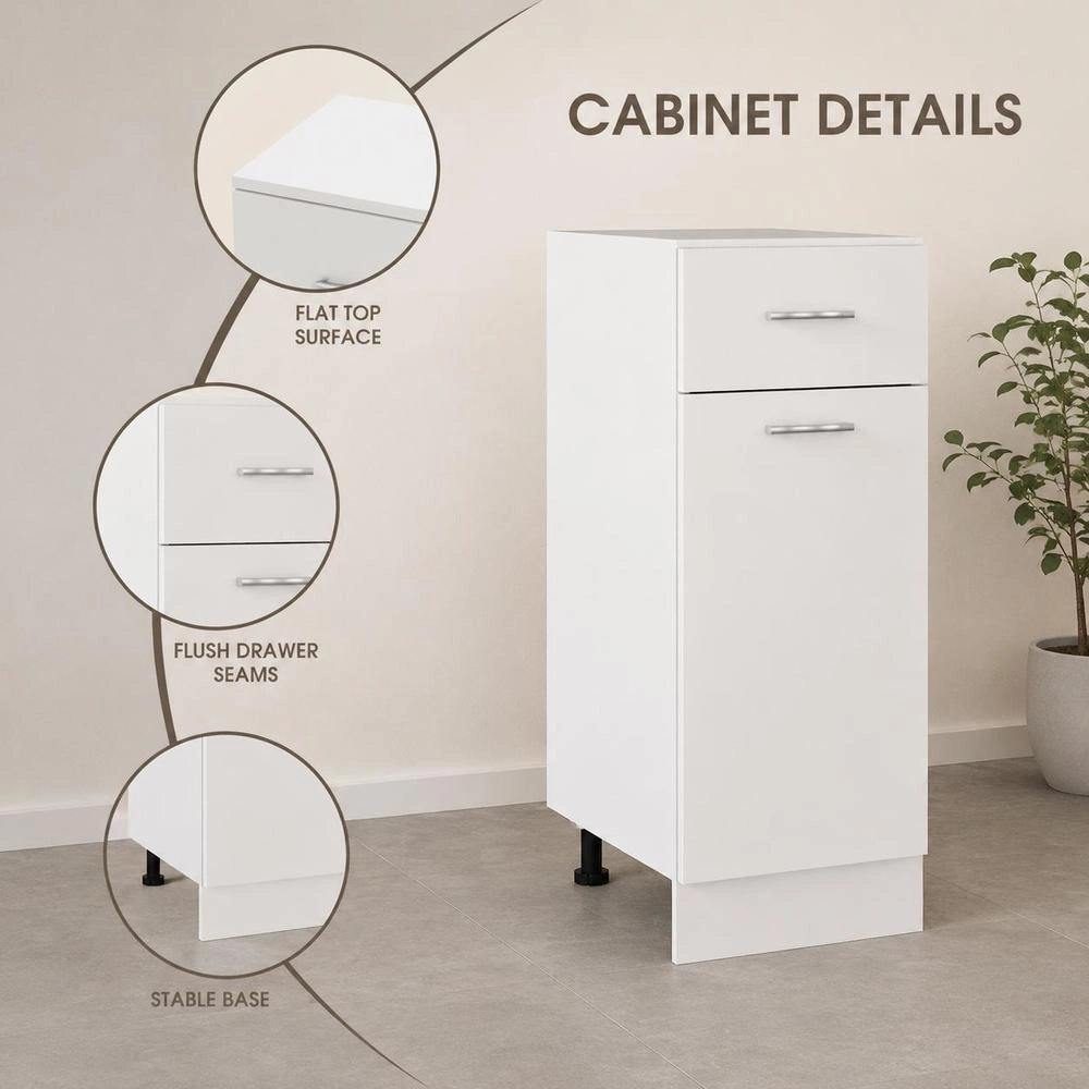 Drawer Unit Lyon White 30x46x81.5 Cm Wood-based Material