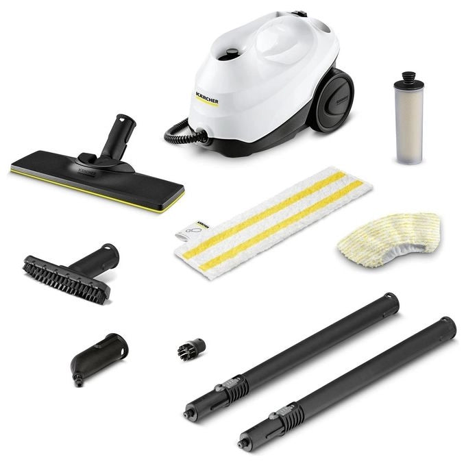 Kärcher 1.513-650.0 SC 3 EasyFix Pulitore a Vapore 1900W 3,5 bar Serbatoio 1L Superficie 75m² colore Bianco Nero