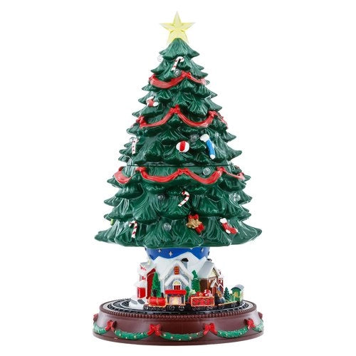 Paesaggio natale lotti 82748 up and down albero con movimento, luci e