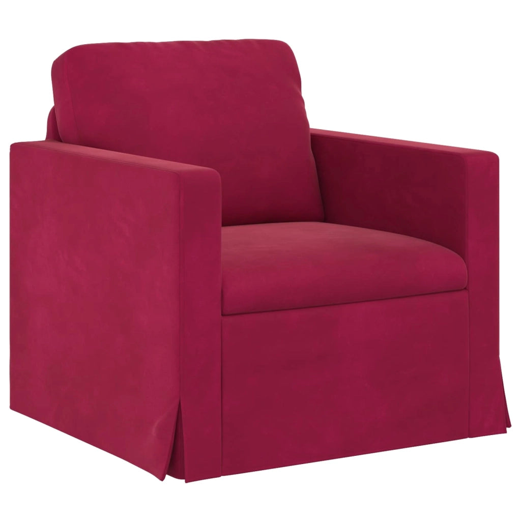 Set di divani 2 pz Rosso Vino Velluto 3407630