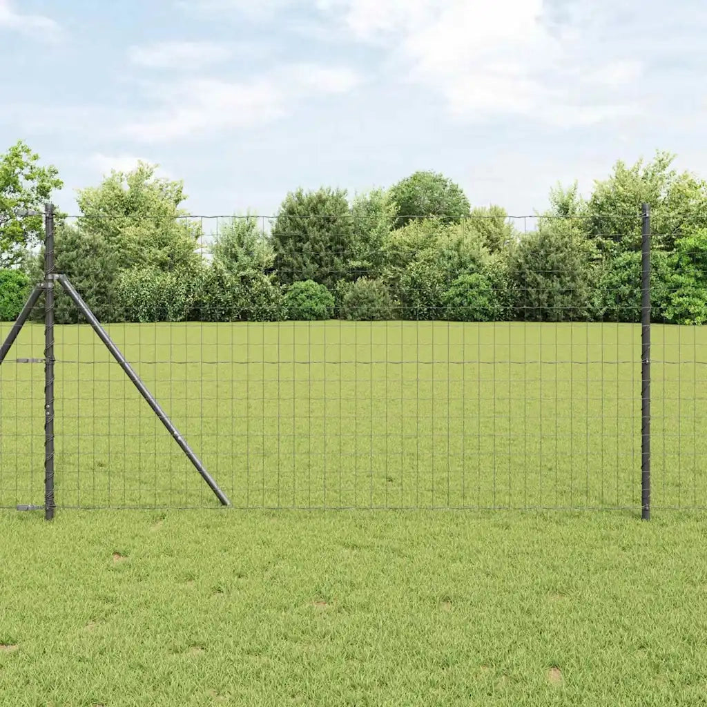 Recinzione con Posto Grigio 1,2 x 25 m Acciaio 3350448