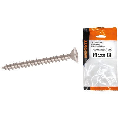 VITE TRUCIOLARE TSP INOX SELF WORKIT - CAVA PZ FILETTO INTERO MM 5,0X40 CF=PZ 11- 5 confezioni