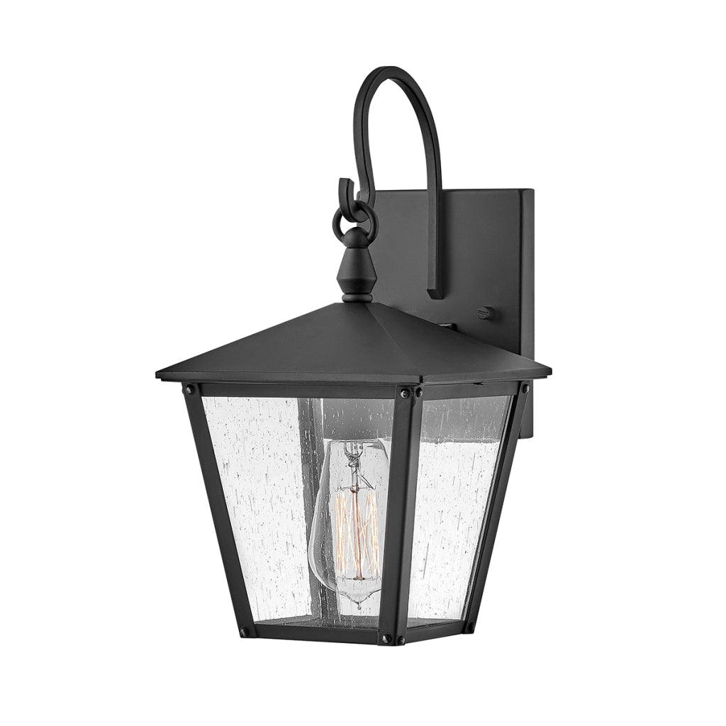 Applique esterna nera IP44 E27 60W Huntersfield Hinkley