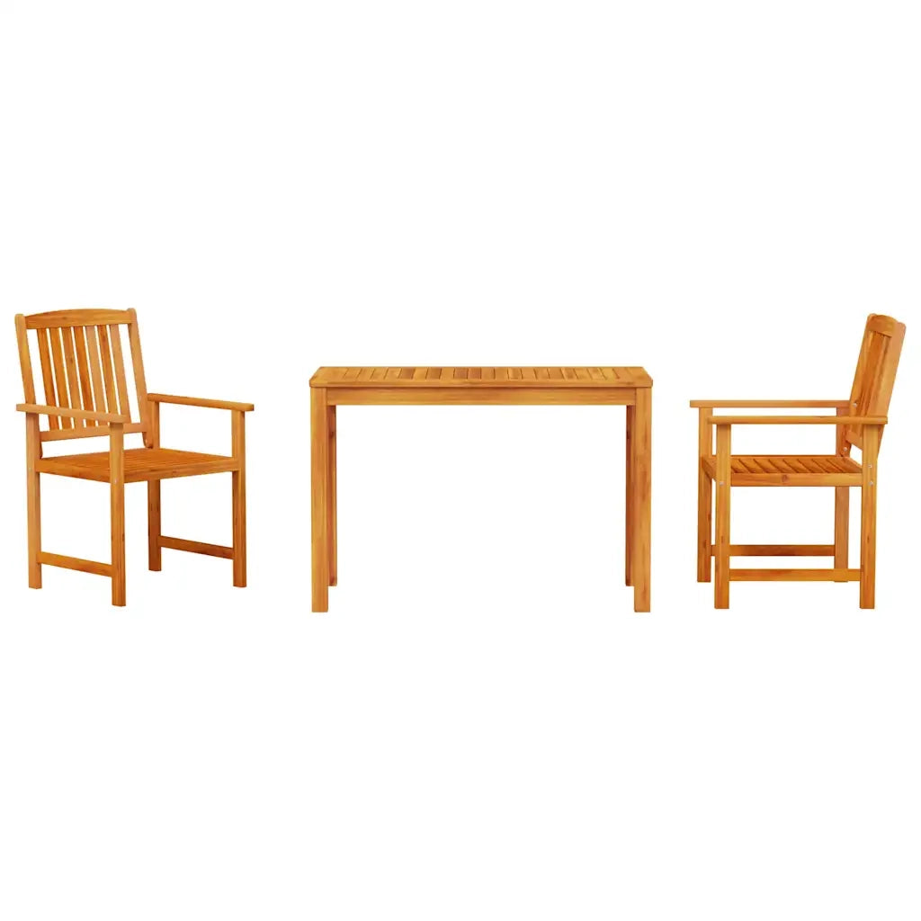 Set da Pranzo per Giardino 3 pcs Marrone