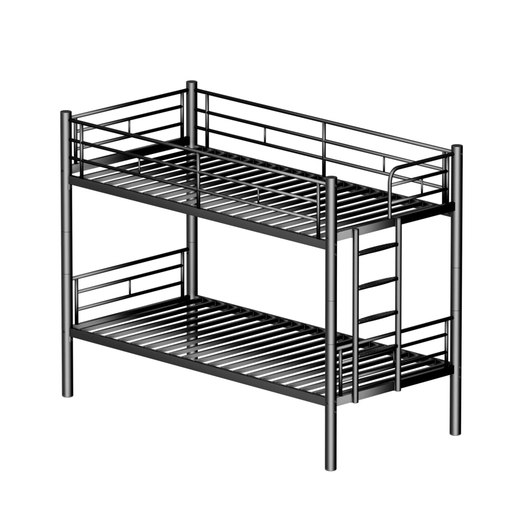Letto a castello 90x190 cm separabile in 2 letti singoli in metallo nero