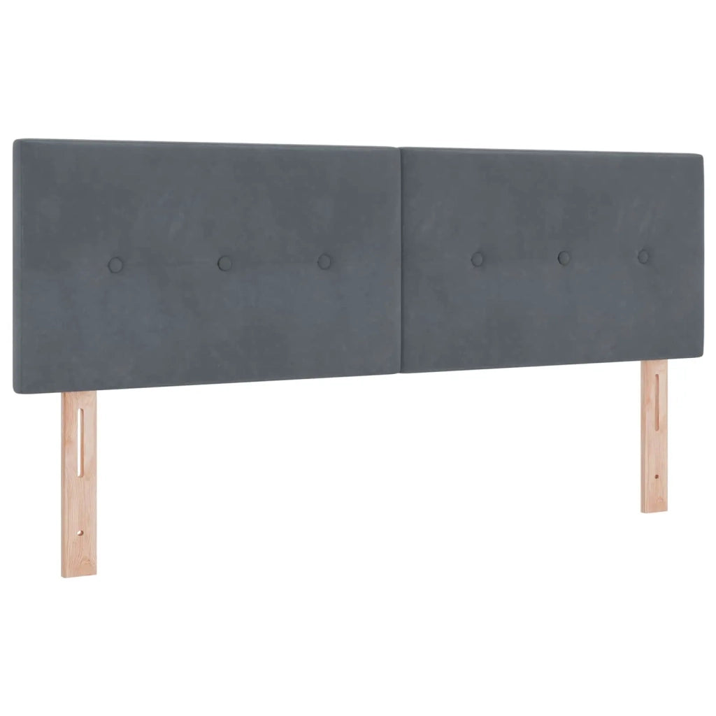 Testiera | Testata LED con strisce LED Grigio 160 cm Velluto
