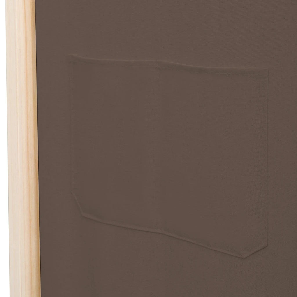 Divisorio a 4 Pannelli Marrone 160x170x4 cm in Tessuto 248180