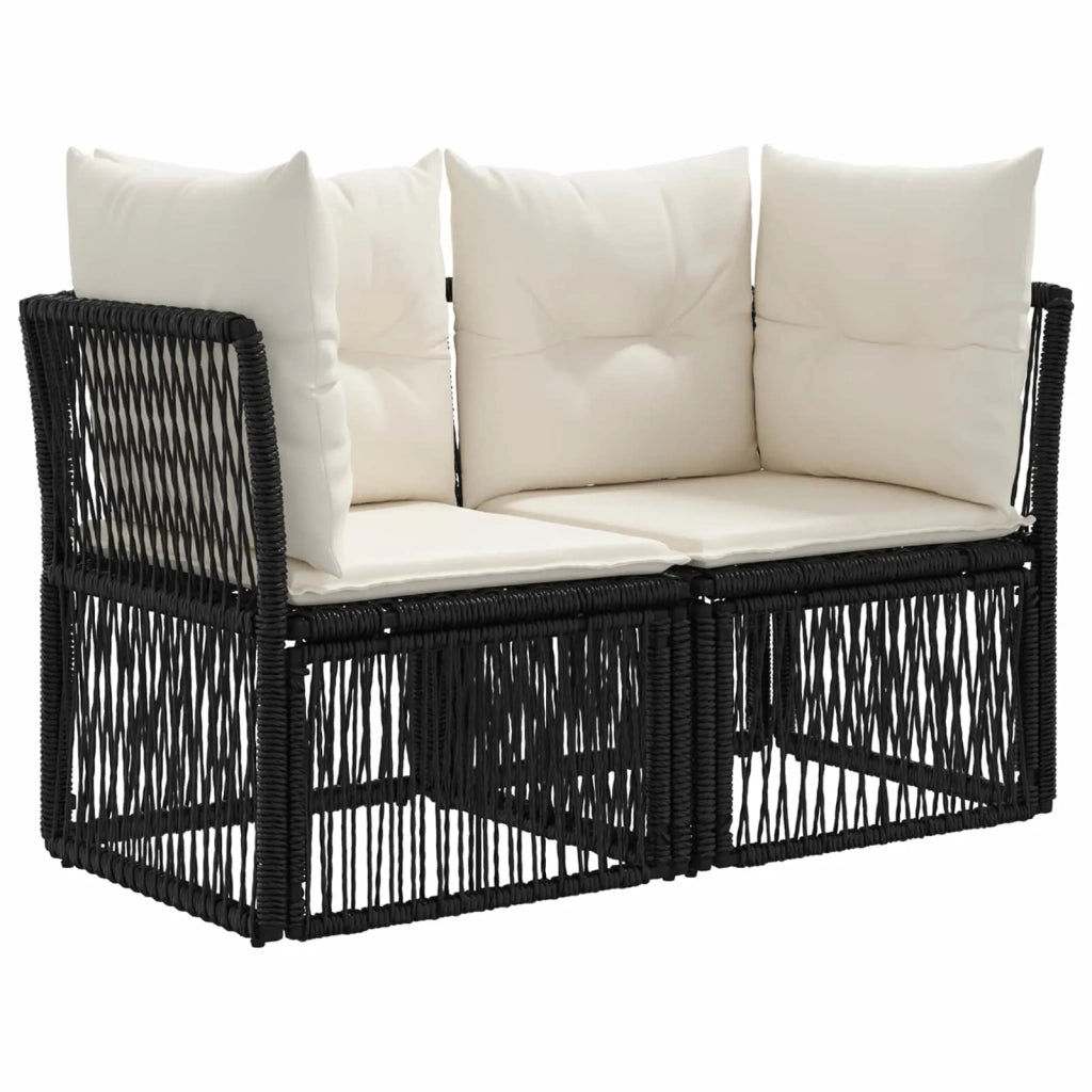 Set Divano da Giardino 8 pz Nero polyrattan 3434236