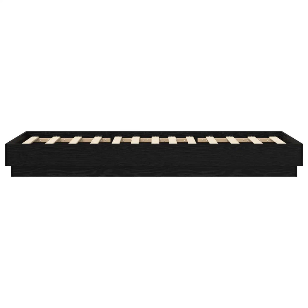 Letto con LED Rovere Nero 80 x 200 cm Legno ingegnerizzato 8009009