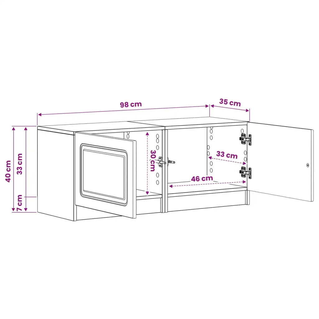 Mobile TV Sonoma grigio Legno ingegnerizzato 897781