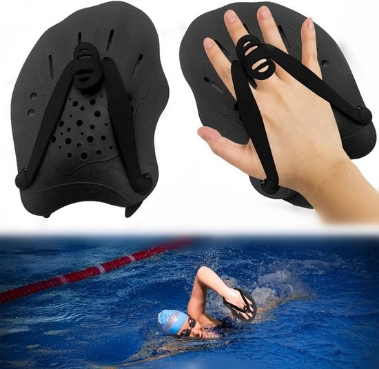 Pedali da nuoto adattabili - Pedali da nuoto in silicone - Pedali da nuoto per allenamento - Pedali da nuoto per esercizio di forza - Attrezzo per allenamento nuoto - Accessori per piscina - Adatto adulti - Unisex - 20x13,5 cm - Nero - 20*13.5cm
