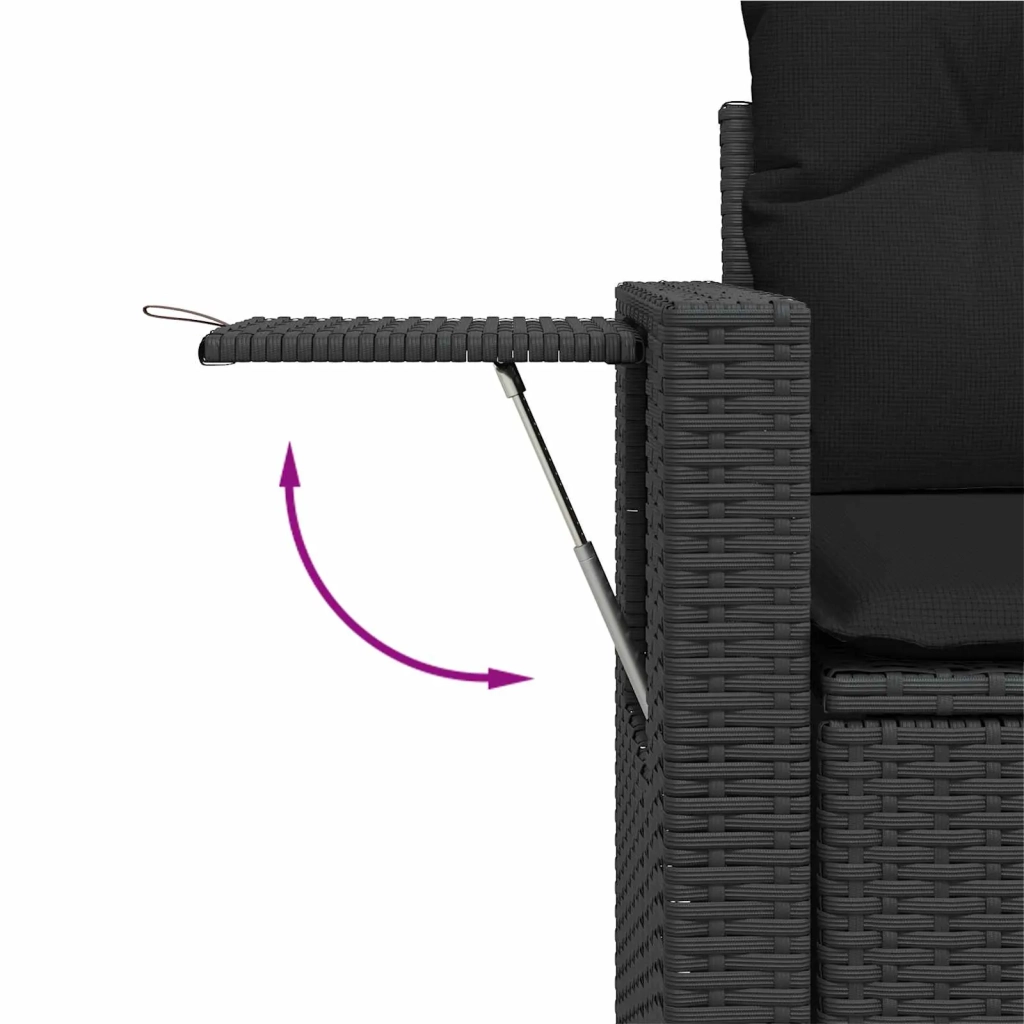 Set Divano da Giardino 10 pcs Nero polyrattan 3361704