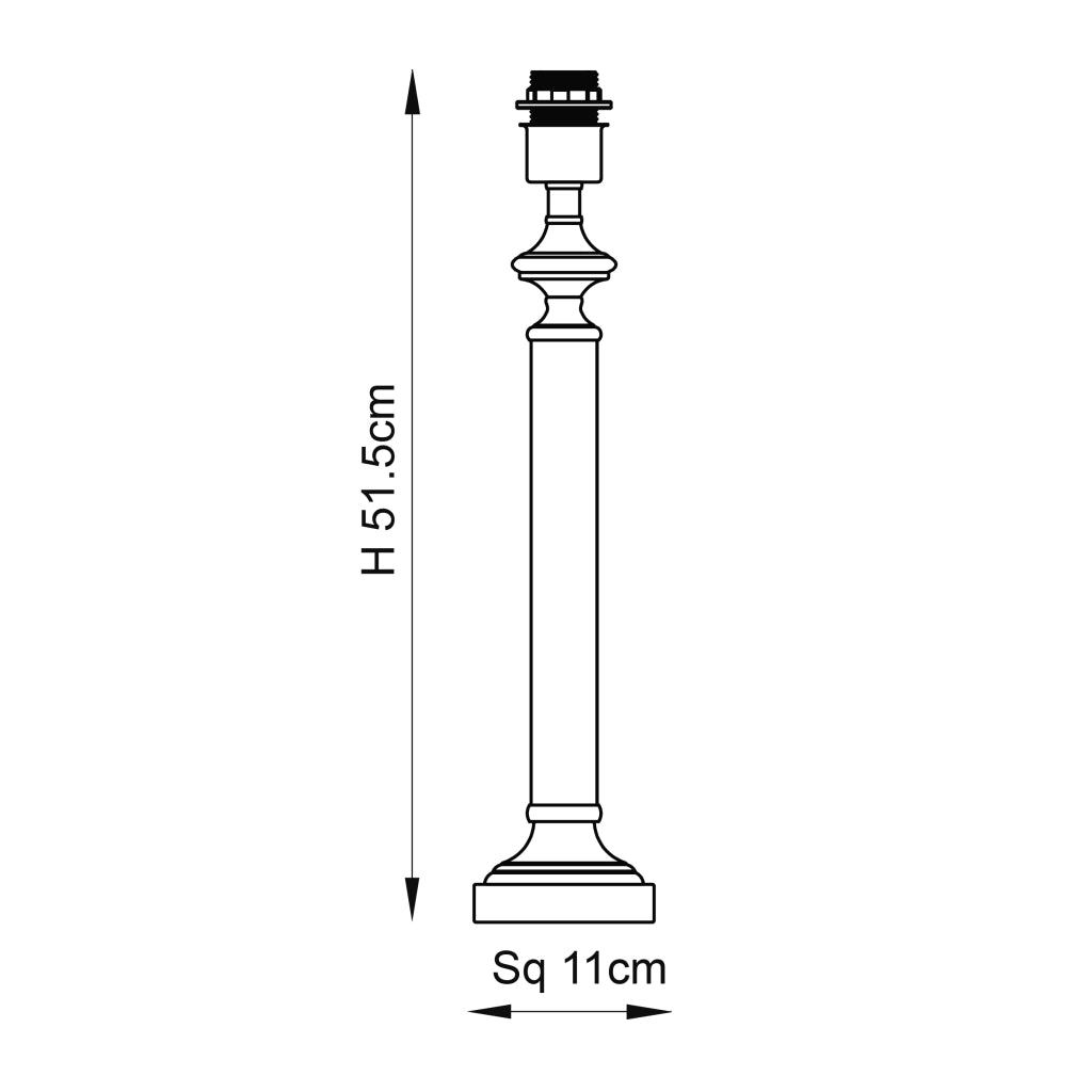 Base lampada tavolo classica vetro ottone E27 Endon