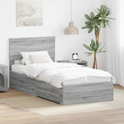 Struttura del letto Grigio Sonoma 90 x 200 cm Legno multistrato 3410945