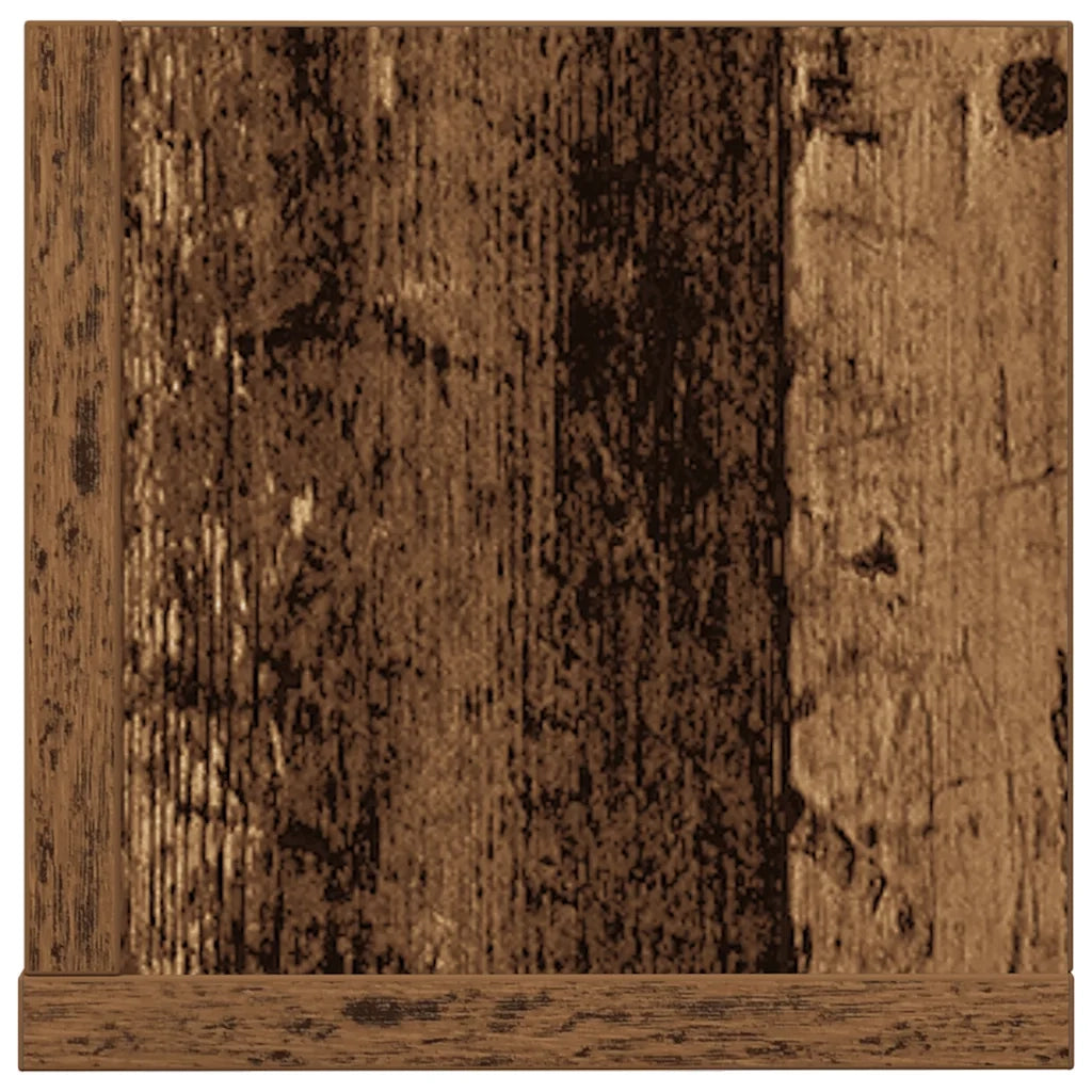 Mensole da Parete 2pz Legno Vecchio 100x16,5x16,5 cm Truciolato 860047